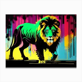 Graffiti Lion 1 Canvas Print