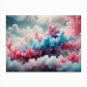 Blue And Pink Clouds Canvas Print