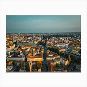 Milan City Landscape Skyline Print Canvas Print
