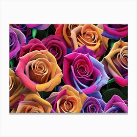 Colorful Roses Canvas Print