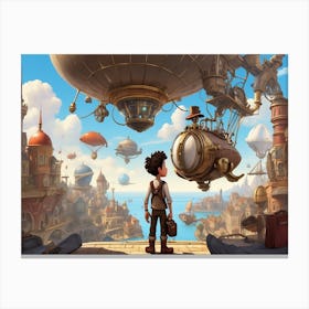 Steampunk City 2 Canvas Print