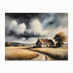 Cloud Oil Painting Farmhouse Nursery French Countryside (14) Canvas Print