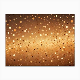 Abstract Background With Scattered Golden Circles And A Subtle Bokeh Effect Canvas Print