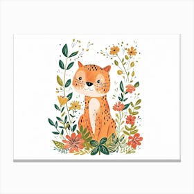 Little Floral Puma 3 Canvas Print