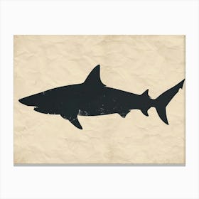 Carpet Shark Silhouette 2 Canvas Print