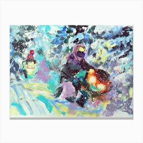 A Snowy Adventure Canvas Print