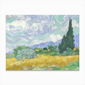 Vincent Van Gogh, Wheat Field With Cypresses, 1889. Canvas Print