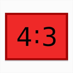 4 3 Clock Canvas Print