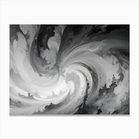 Abstract Black And White Swirling Pattern 7 Canvas Print