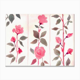 Roses AI watercolor Canvas Print