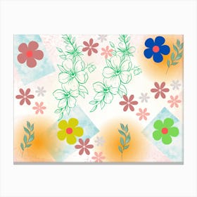 Watercolor Flowers 1 Canvas Print