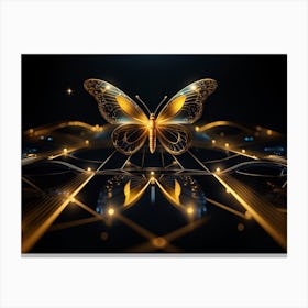 Golden Butterfly 70 Canvas Print