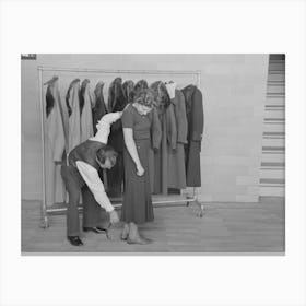 Untitled Photo, Possibly Related To Measuring Girl For A Coat In Cooperative Garment Factory At Jersey Homesteads, 1 Canvas Print