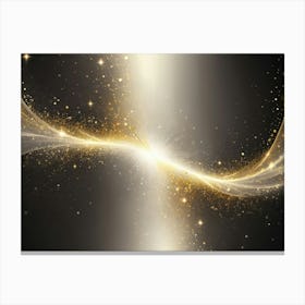 Christmass style sparkling silver black gold background 1 Canvas Print