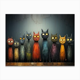 Cats In The Rain Canvas Print