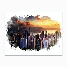 Victoria Peak, Hong Kong, China Canvas Print