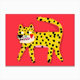 Polka Dot Cheetah  Canvas Print