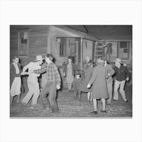 Swing Game At Play Party In Mcintosh County, Oklahoma, See General Caption 26 By Russell Lee Canvas Print