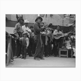 Untitled Photo, Possibly Related To Spanish American Musicians At Fiesta, Taos, New Mexico By Russell Lee Canvas Print
