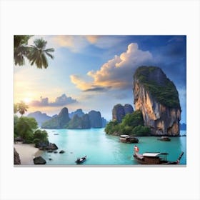 Sunset In Thailand 1 Canvas Print
