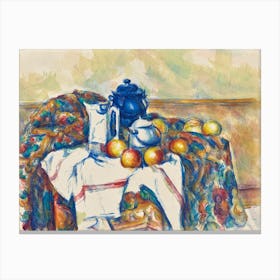 Still Life With Blue Pot, Paul Cézanne Canvas Print