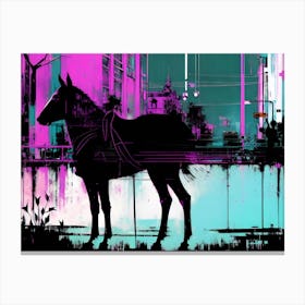 Horse In The City 1 Canvas Print