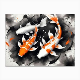 Koi Fish Painting Canvas Print