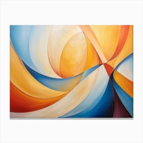 Abstract Composition Showcasing A Symphony Of Curves Interacting Across The Canvas Flowing With Gra Canvas Print