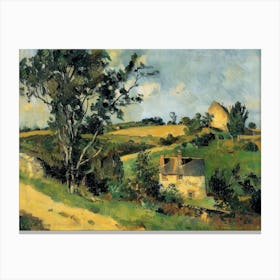 Rural Harmony Painting Inspired By Paul Cezanne Canvas Print