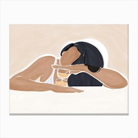Woman Laying Down Canvas Print