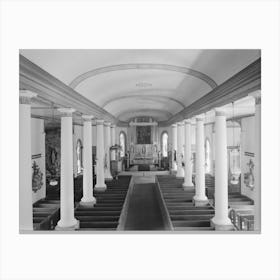 Interior Of Church, Saint Martinville, Louisiana By Russell Lee Canvas Print