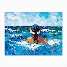 Swimming Woman 5 Canvas Print