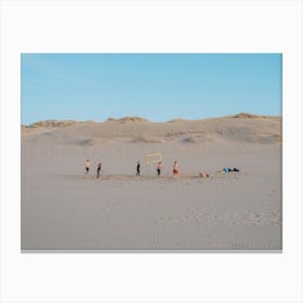 Beach Volleyball With Friends in Scheveningen Canvas Print