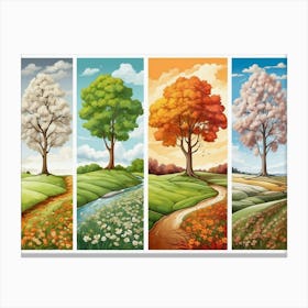 Four Seasons Banners Canvas Print