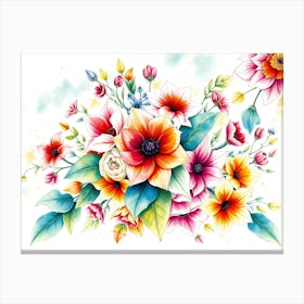 Watercolor Flowers 16 Canvas Print