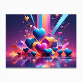 Colorful Heart Creative 36 Canvas Print