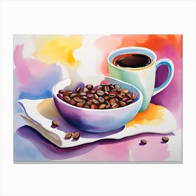 Coffee And Beans Canvas Print