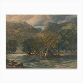 On The Conway River, North Wales, David Cox Canvas Print