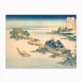 Sound Of The Lake At Rinkai, Katsushika Hokusai Canvas Print