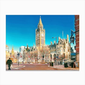 Manchester, Town Hall, Albert Sq Canvas Print