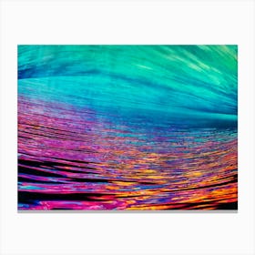 Abstract Background Featuring A Wave Cresting With Vibrant Tropical Ocean Hues Merge Of Turquoise A (2) Canvas Print