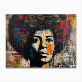 Afro Woman Canvas Print