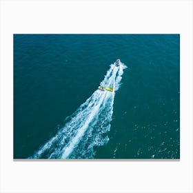 Summer Sea Aerial view. Adriatic sea, Rimini, Italy Canvas Print