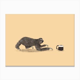 Crawl To The Coffee Canvas Print