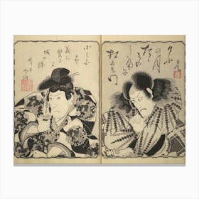 The Thirty Six Immortals Of Poetry As Kabuki Actors Canvas Print
