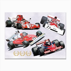 Legends of Formula One: Niki Lauda 1 Canvas Print
