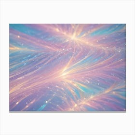 Abstract Image Of Flowing, Iridescent Lines With A Subtle Sparkle Effect, Resembling A Galaxy Or A Nebula 1 Canvas Print