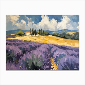 Lavender Field - expressionism 1 Canvas Print