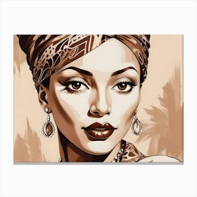 African Woman With Turban Canvas Print