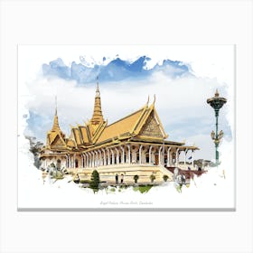 Royal Palace, Phnom Penh, Cambodia Canvas Print